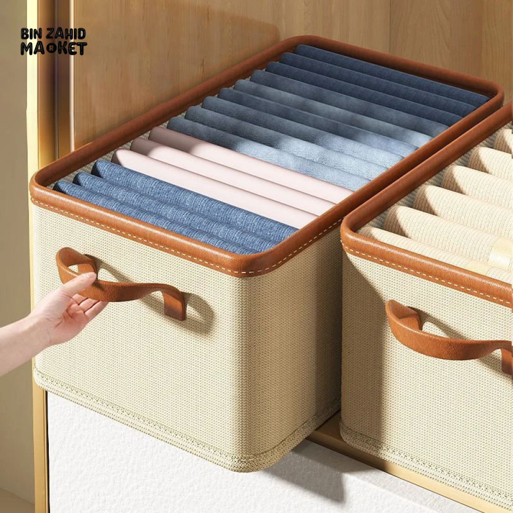 DELUXE FOLDABLE CLOTHES ORGANIZER STORAGE BOX – MULTI-PURPOSE DRAWER & CLOSET ORGANIZER