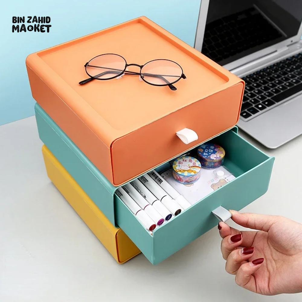 DESKTOP COSMETICS STORAGE BOX DRAWER SHELF STATIONERY ORGANIZER