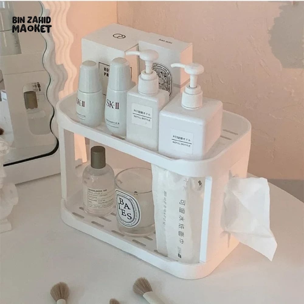 DESKTOP DOUBLE LAYER STORAGE RACK