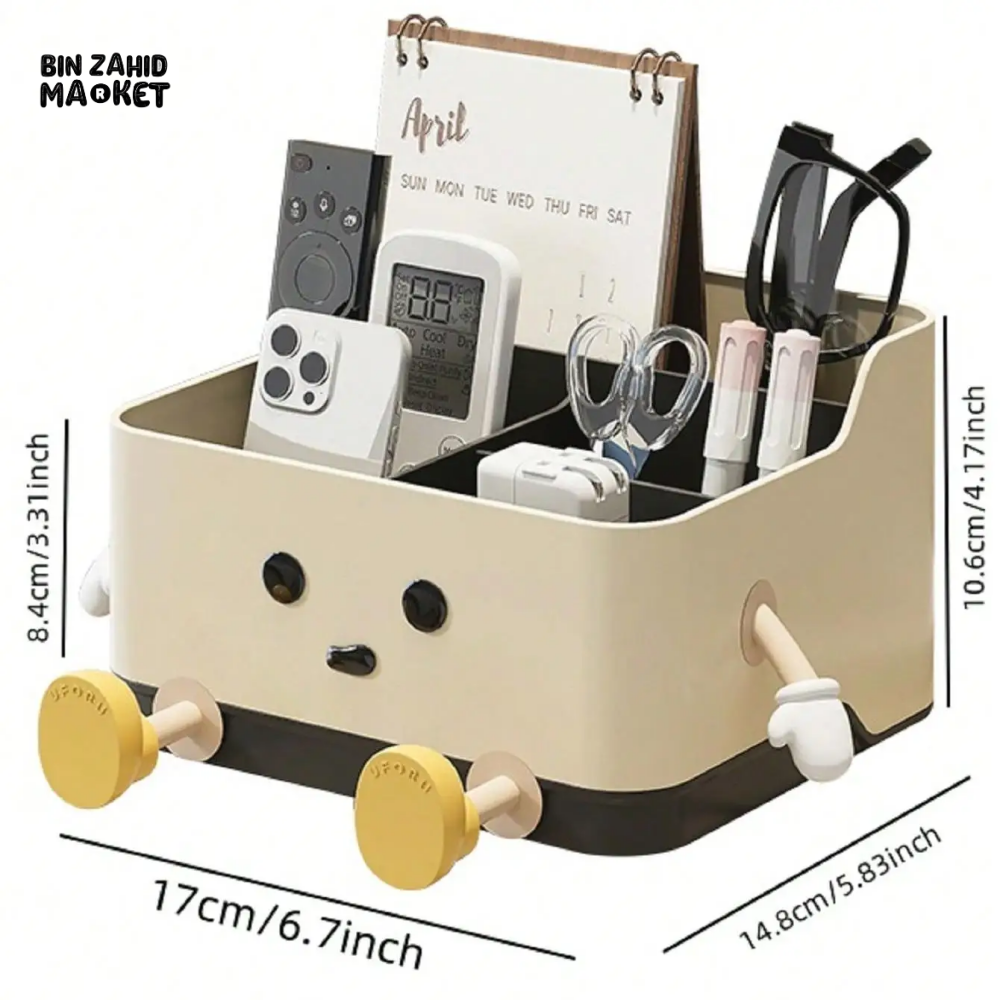 DESKTOP STORAGE BOX LIVING ROOM REMOTE CONTROL & MISCELLANEOUS ORGANIZER OFFICE & DORMITORY STATIONERY COMPARTMENT STORAGE FOR HOME SUPPLIES
