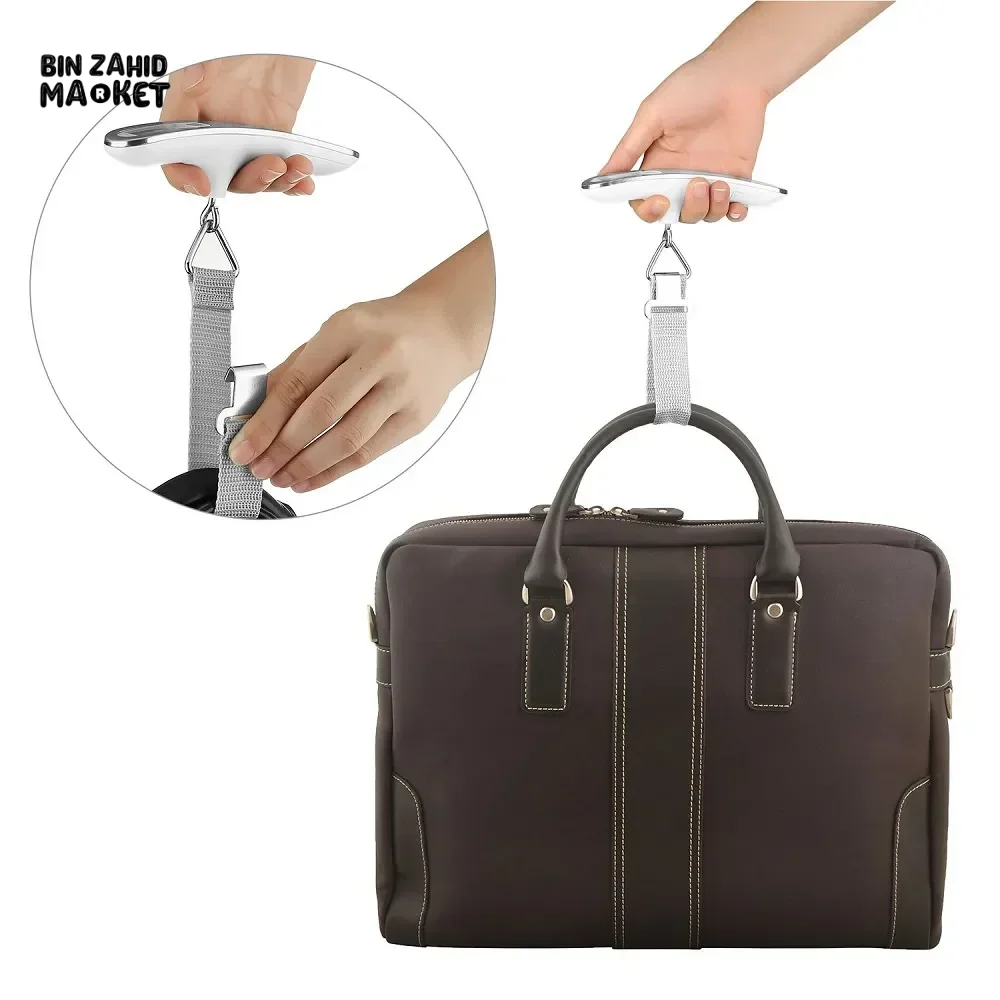 DIGITAL LUGGAGE SCALE 50KG PORTABLE LCD HANGING SCALE FOR SUITCASE & TRAVEL BAGS