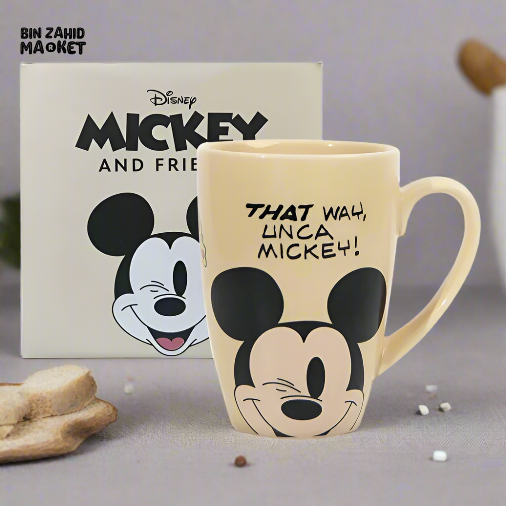 DISNEY CERAMIC BREAKFAST MUG — CUTE ANIME-STYLE CUP FOR KIDS & FANS - MICKEY