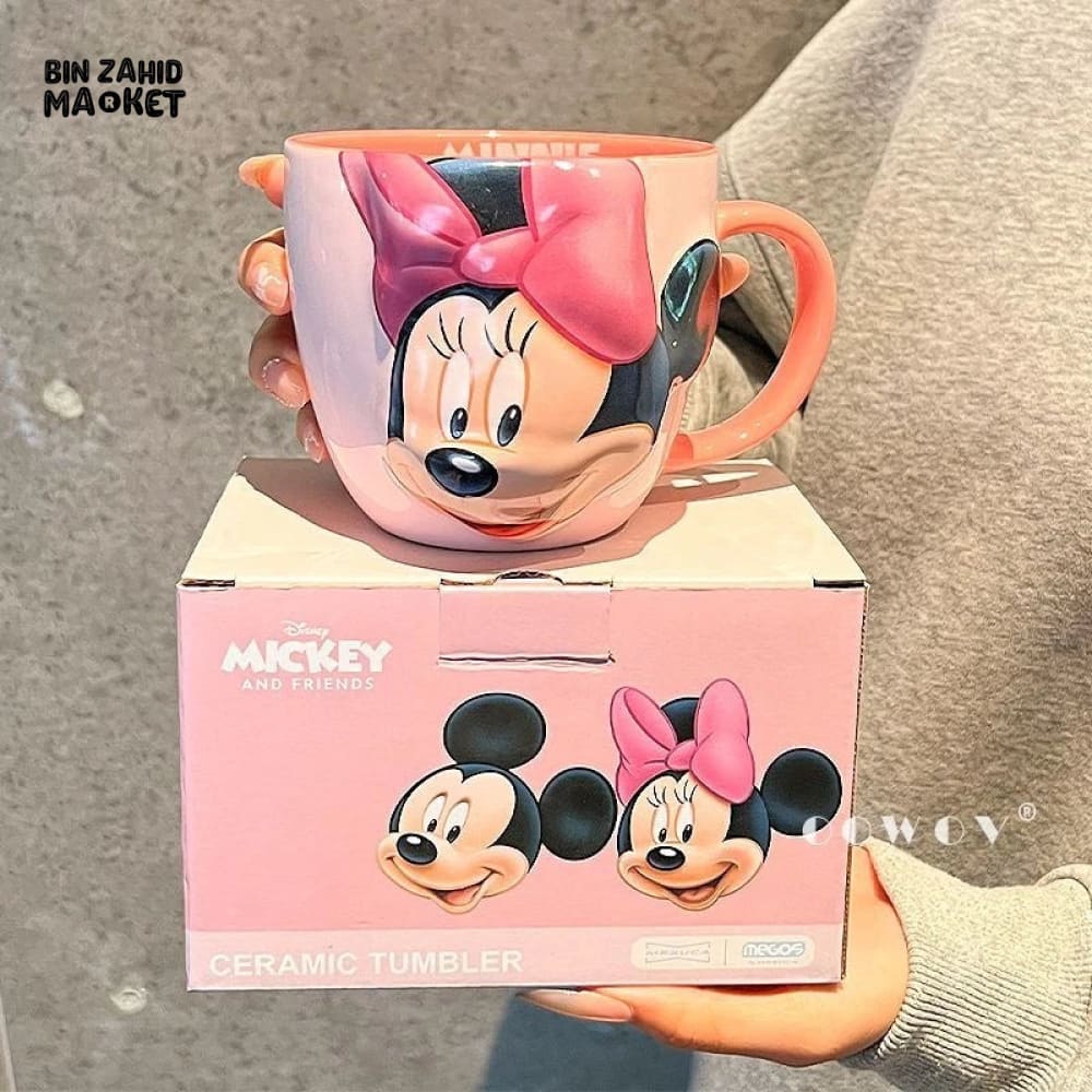 DISNEY MICKEY 3D EMBOSED CUP - MINNIE 550ML