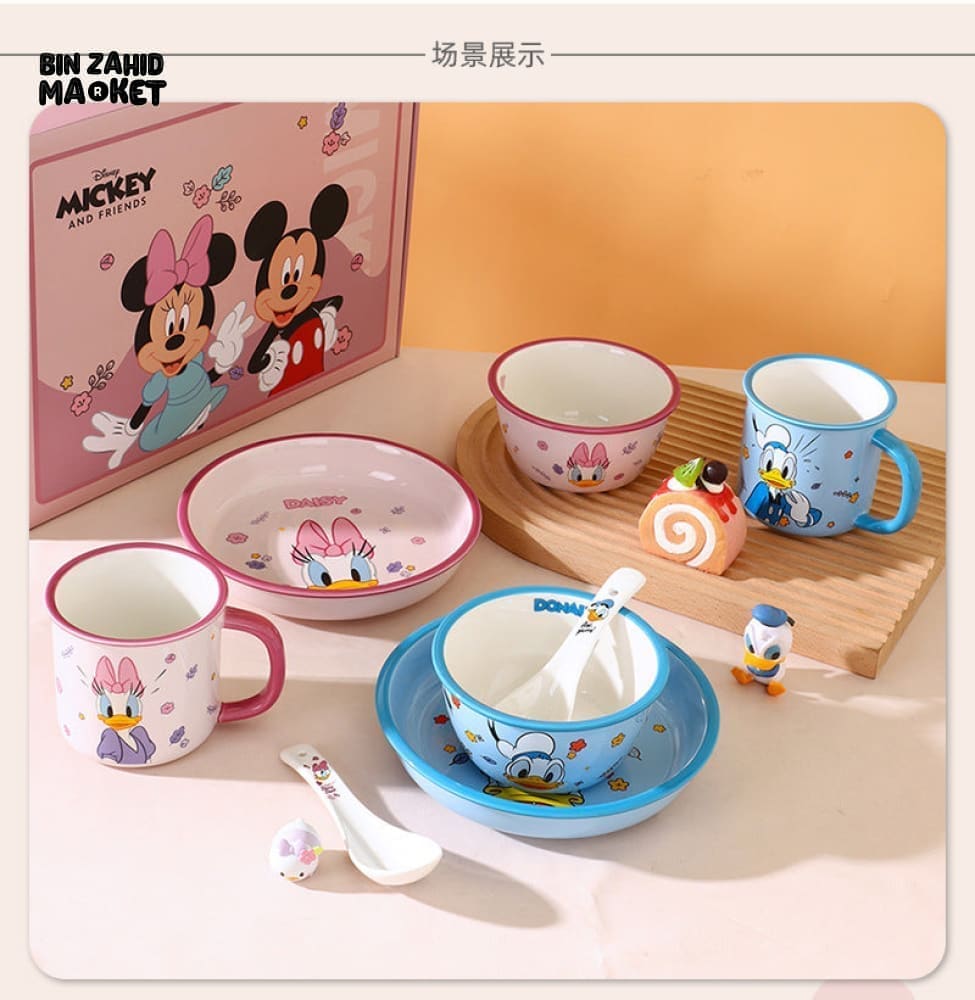 DISNEY MICKEY CERAMIC 4 PIECES BOWL SET - DONALD DUCK