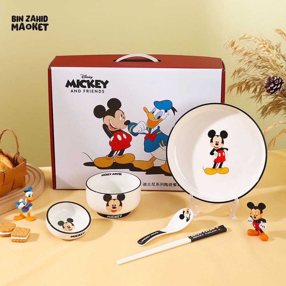 DISNEY MICKEY CERAMIC 6 PIECES BOWL SET - MICKEY MOUSE