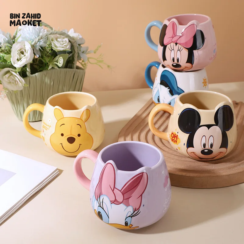 DISNEY MICKEY & FRIEND EMBOSSED CHARACTER CERAMIC MUG - MINNIE MOUSE 450ML