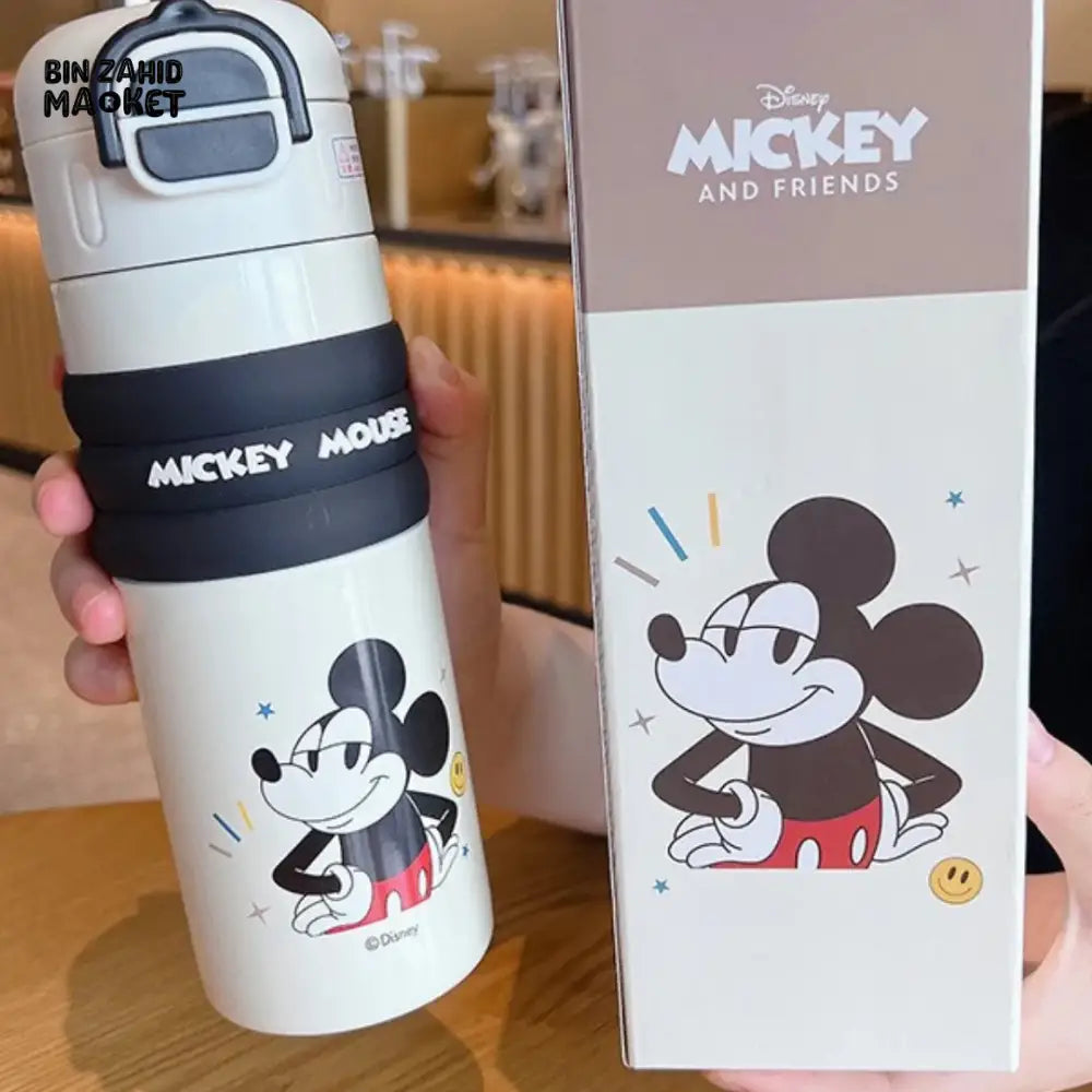 DISNEY MICKEY & FRIENDS INSULATED FLIP LID WATER BOTTLE WITH BOX - MICKEY