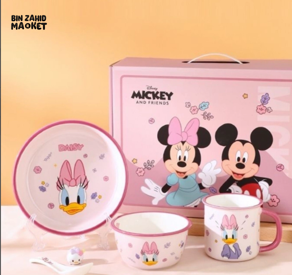DISNEY MICKEY & FRIENDS MEAL SET WITH GIFT BOX 4 PIECES - DAISY DUCK