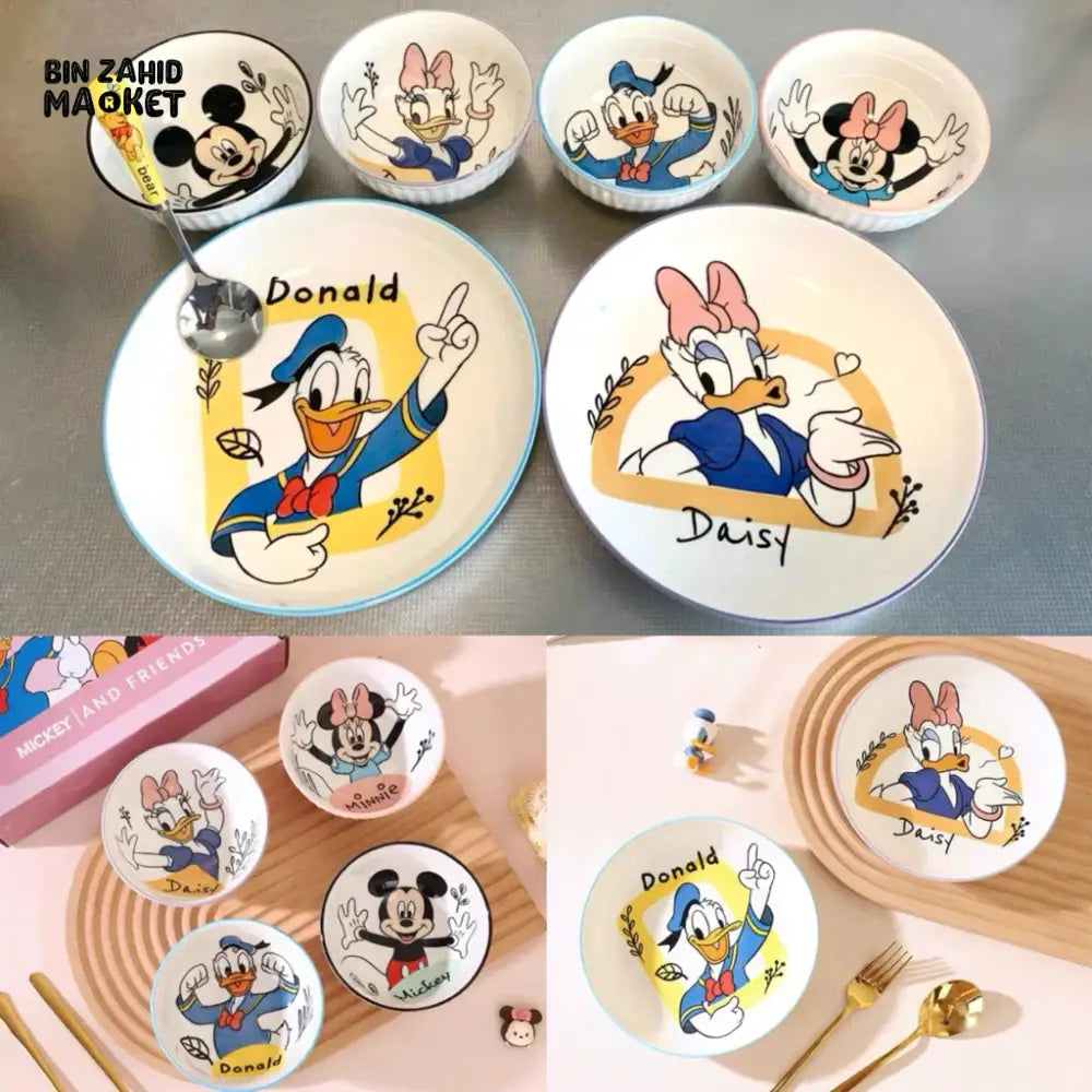 DISNEY MICKEY & FRIENDS PAIR MEAL SET 8 PIECES - DONALD & DAISY