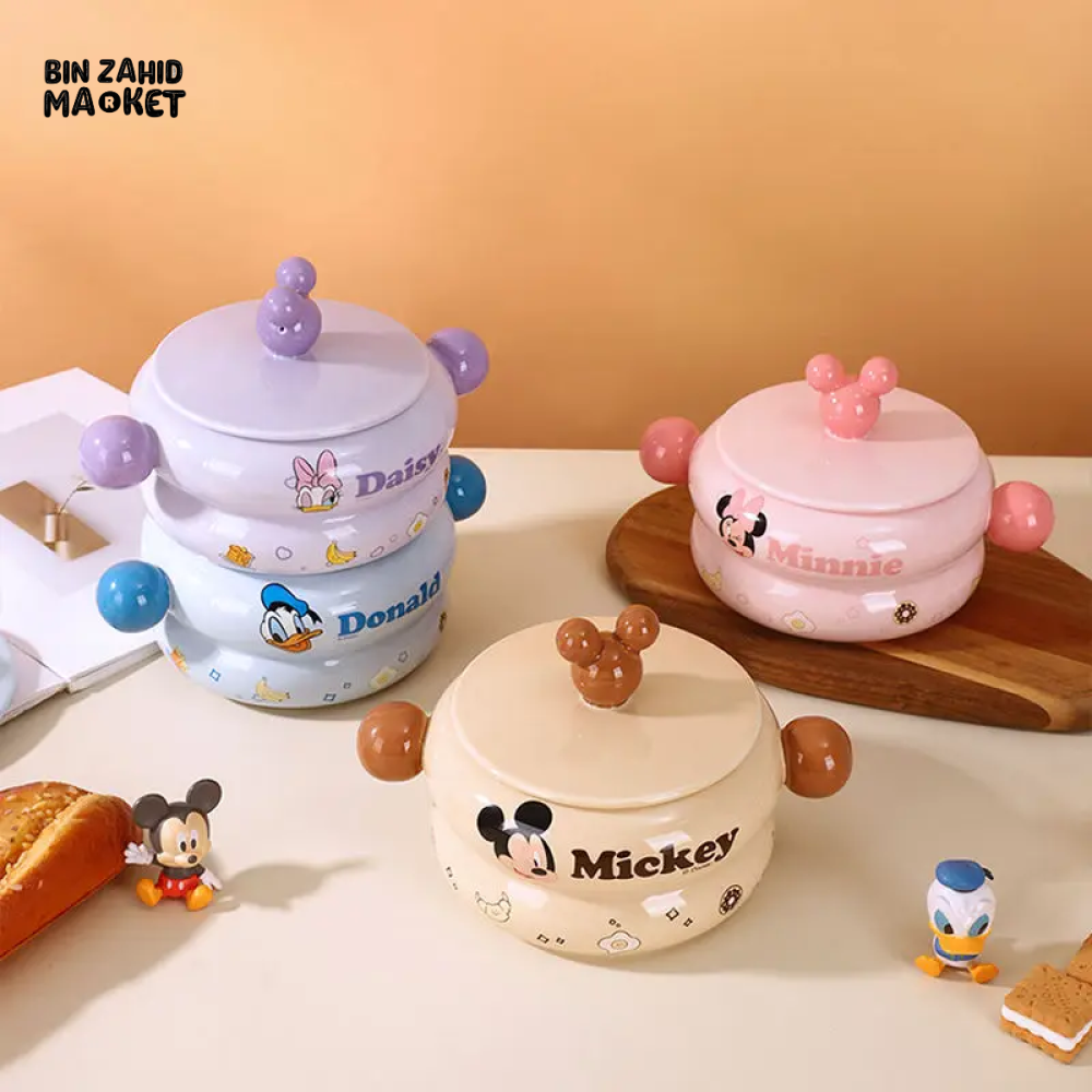 DISNEY MICKEY & FRIENDS PORCELAIN SOUP POT 820 ML - DAISY DUCK