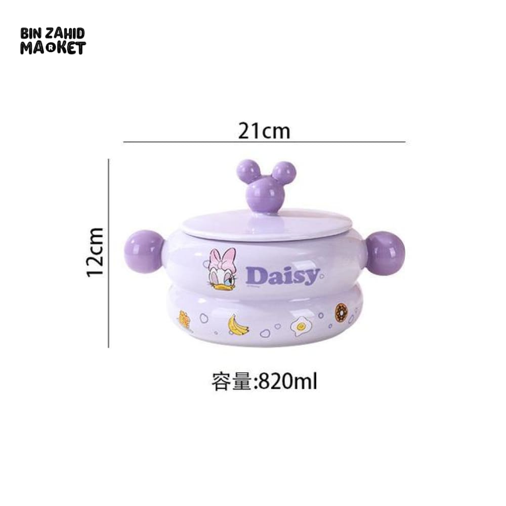 DISNEY MICKEY & FRIENDS PORCELAIN SOUP POT 820 ML - DAISY DUCK