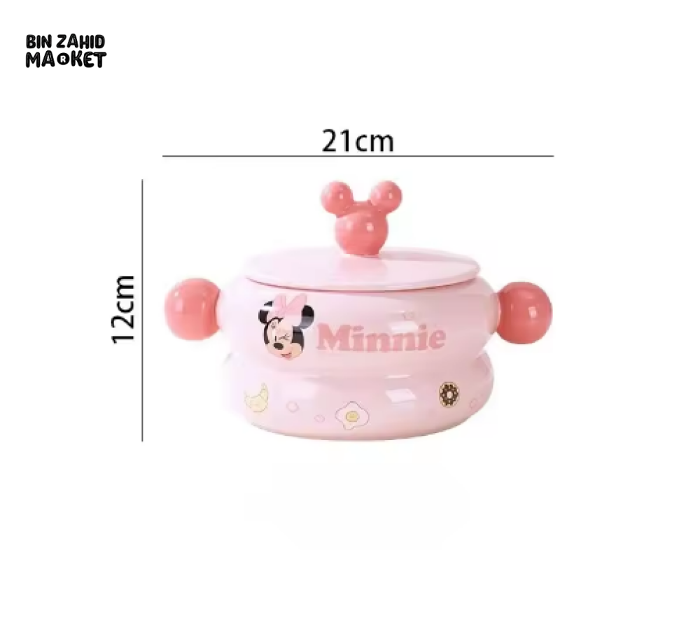 DISNEY MICKEY & FRIENDS PORCELAIN SOUP POT 820 ML - MINNIE