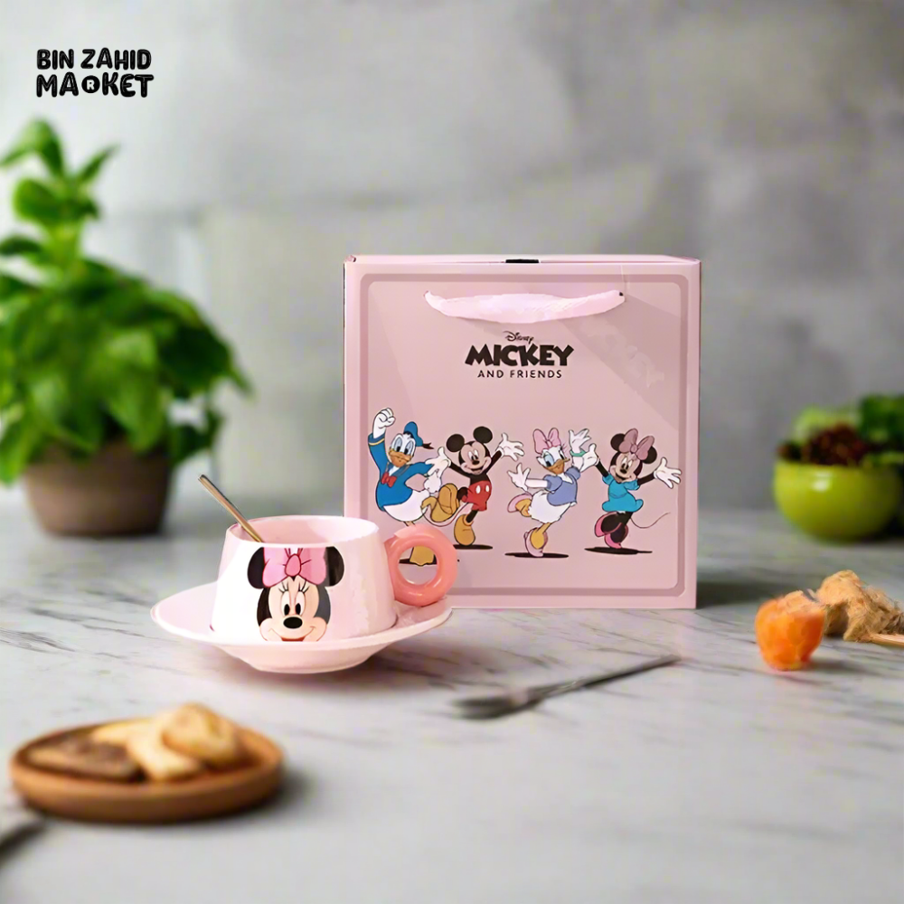 DISNEY MINNIE MOUSE & FRIENDS CUP AND SAUCER SET CHARMING COLLECTIBLE TEAWARE - MINNIE