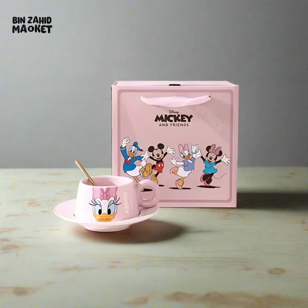 DISNEY MINNIE MOUSE & FRIENDS CUP AND SAUCER SET CHARMING COLLECTIBLE TEAWARE - DAISY DUCK