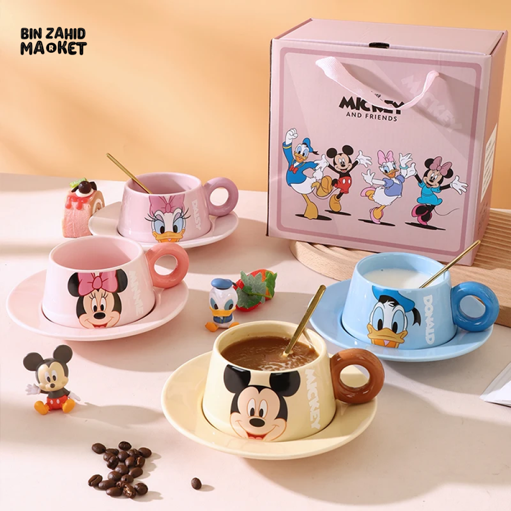 DISNEY MINNIE MOUSE & FRIENDS CUP AND SAUCER SET CHARMING COLLECTIBLE TEAWARE - DAISY DUCK