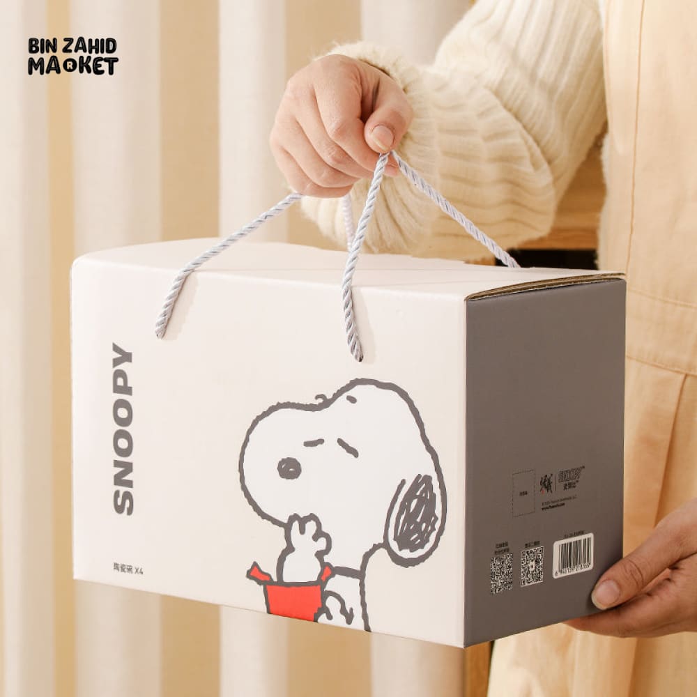 DISNEY SNOOPY CERAMIC BOWL SET 4 PIECES GIFT PACK