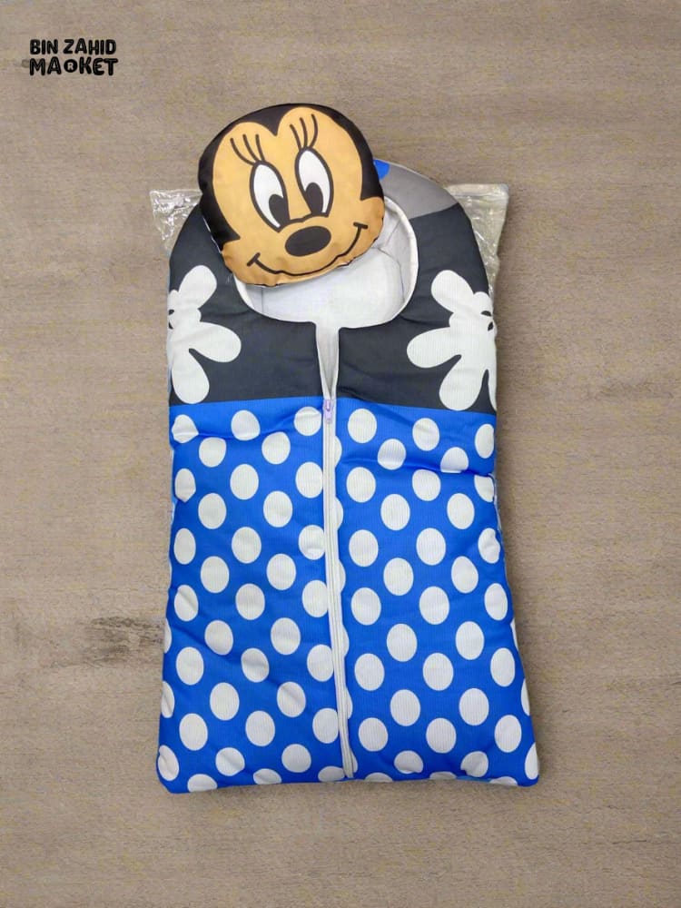 DISNEY SOFT & COZY BABY CARRY NEST MINNIE & MICKEY - BLUE
