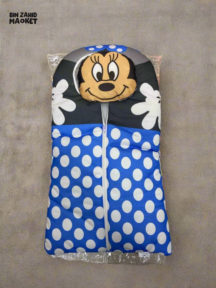 DISNEY SOFT & COZY BABY CARRY NEST MINNIE & MICKEY - BLUE