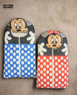 DISNEY SOFT & COZY BABY CARRY NEST MINNIE & MICKEY - BLUE
