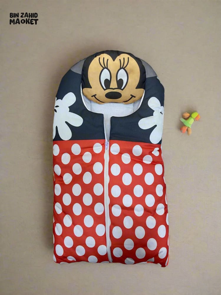 DISNEY SOFT & COZY BABY CARRY NEST MINNIE & MICKEY - RED