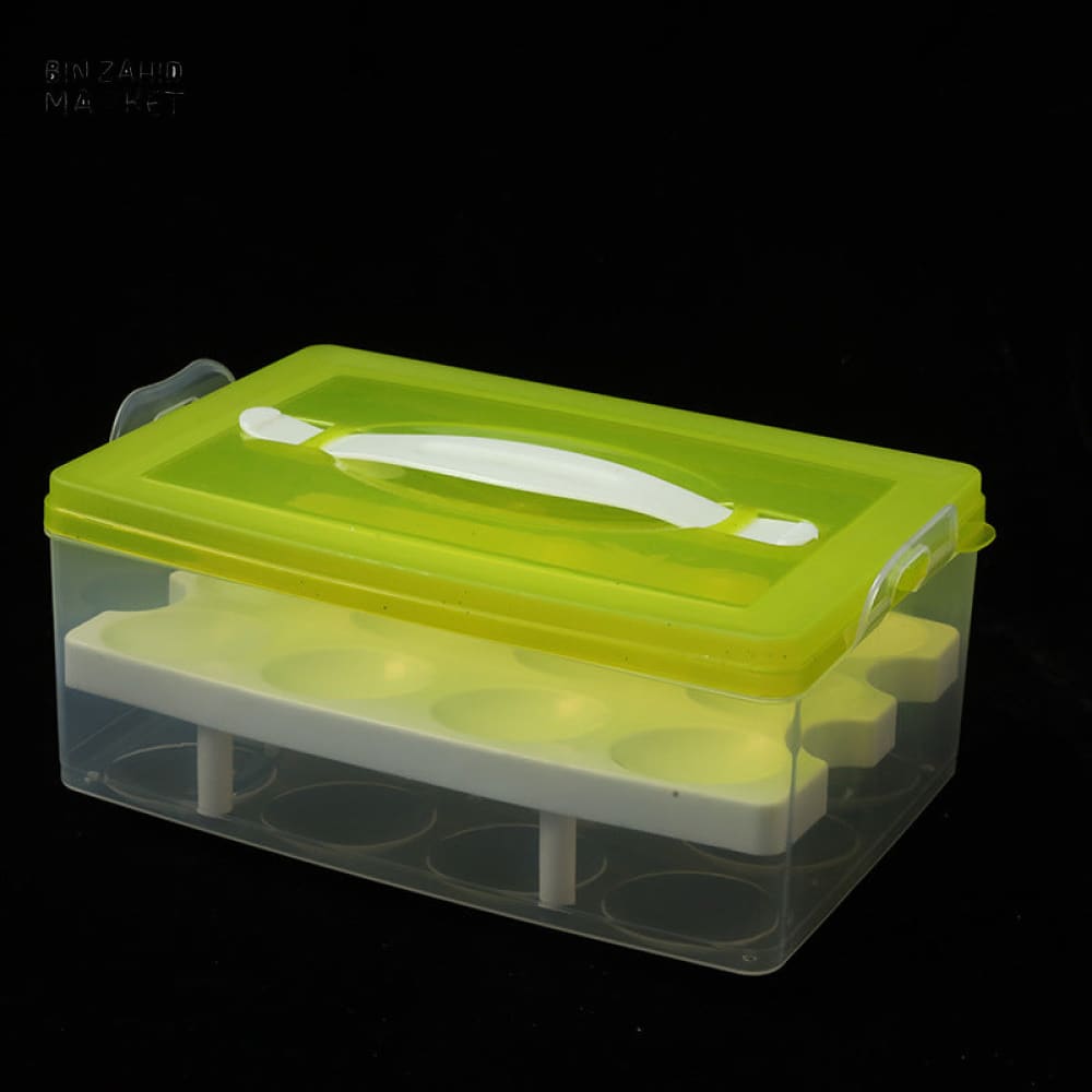 DOUBLE-LAYER EGG STORAGE BOX 24 PIECES – SPLIT DESIGN HOUSEHOLD EGG TRAY FOR FRIDGE