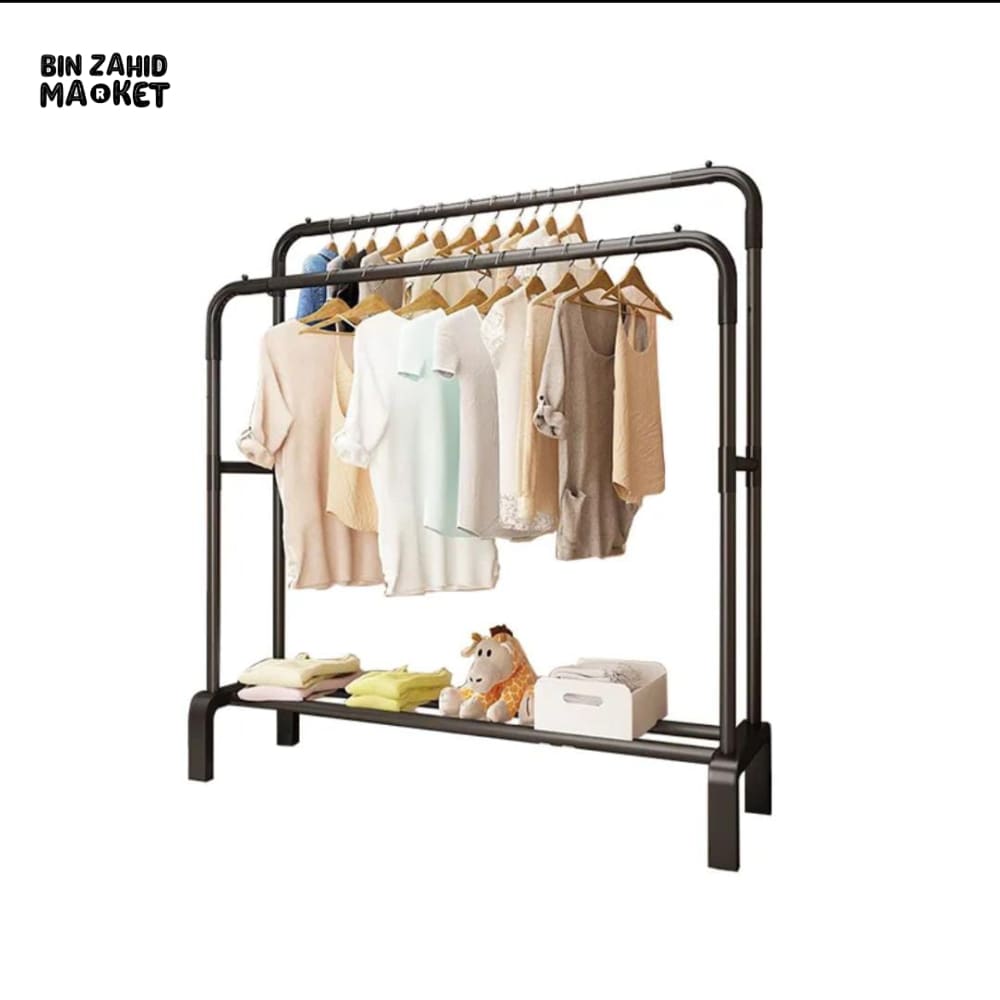 DOUBLE POLE METAL CLOTH STAND