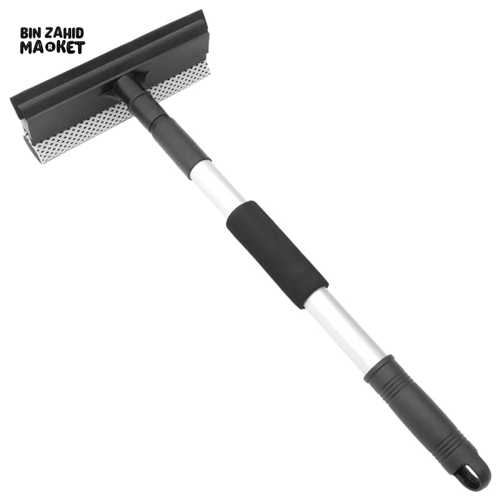 DOUBLE-SIDED WINDOW BRUSH WITH TELESCOPIC HANDLE – GLASS CLEANER & SCRAPER