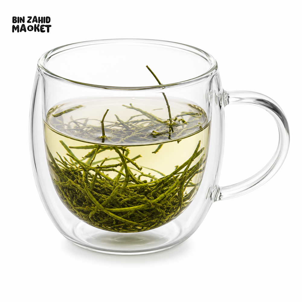 DOUBLE WALL GREEN TEA GLASS MUG - 250ML