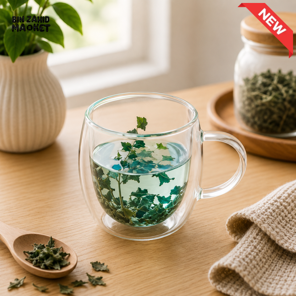 DOUBLE WALL HERBAL GLASS TEA MUG - 250ML