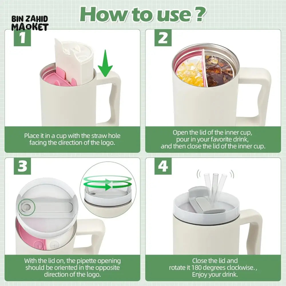DRINKLUX 2IN1 DRINK AT ONCE TUMBLER DIVIDER - 40OZ