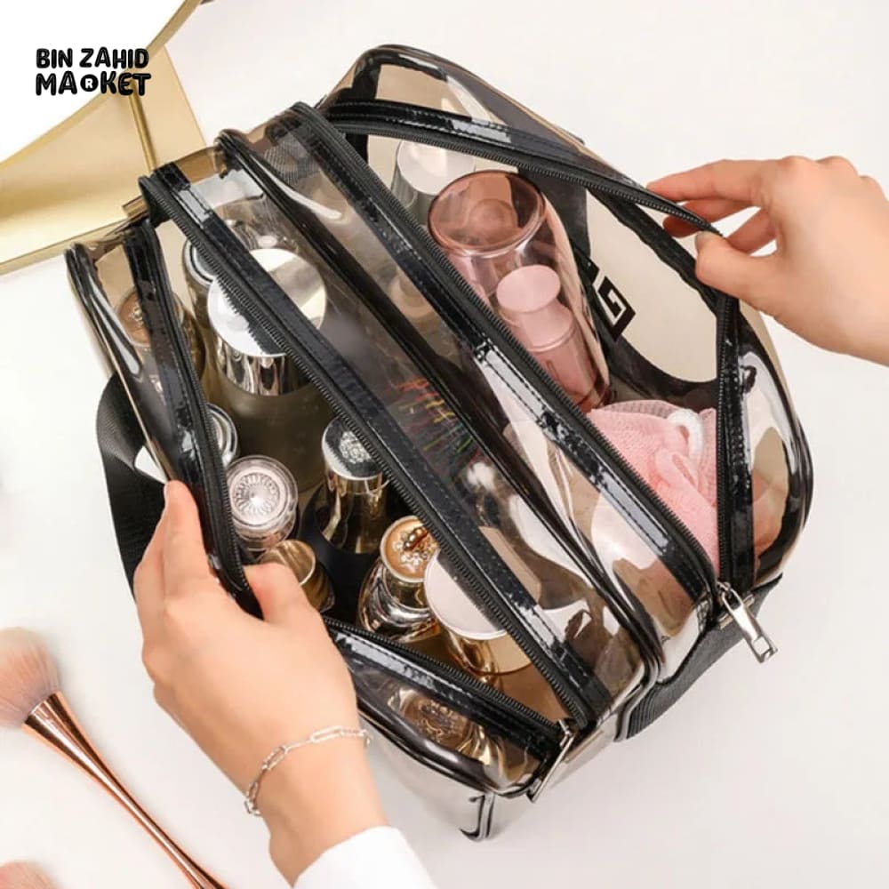 DUAL LAYER WATERPROOF COSMETIC BAG