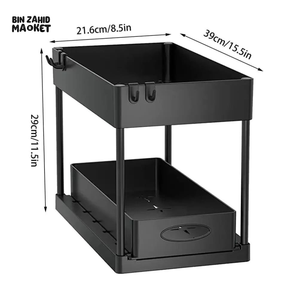 DUAL LAYERS KITCHEN SEASONING STORAGE RACK