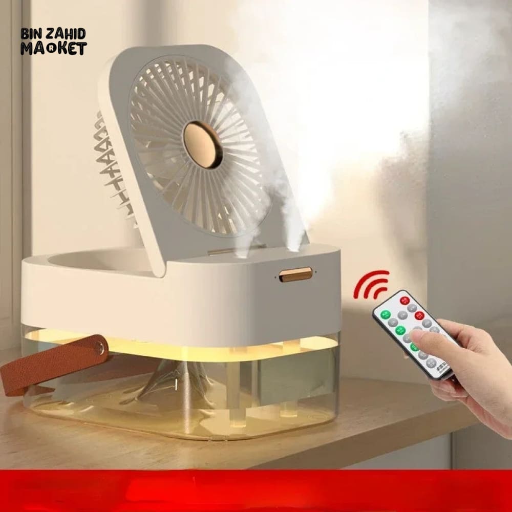 DUAL SPRAYER PORTABLE HUMIDIFIER FAN WITH LAMP