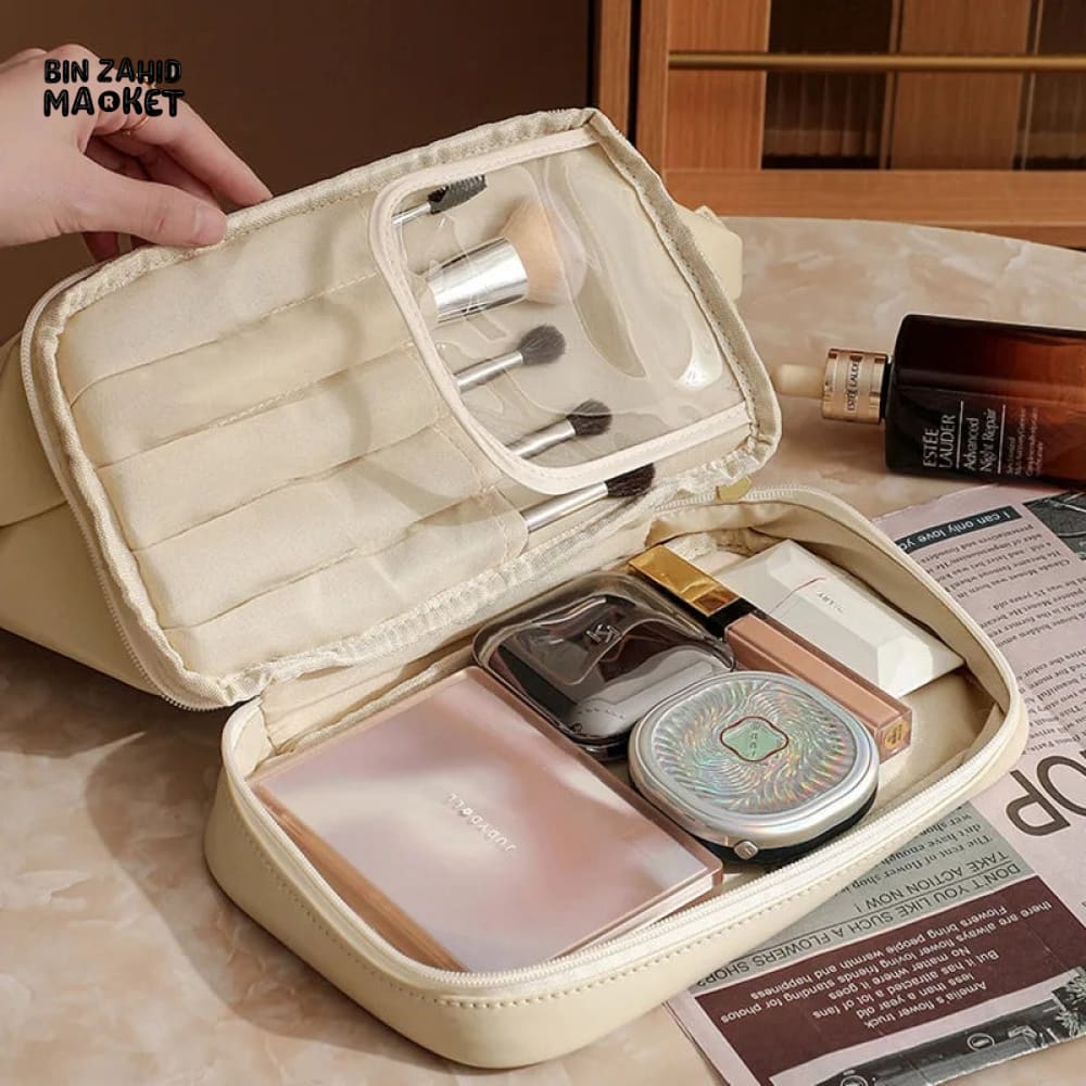 DUAL ZIPPER COSMETIC BAG