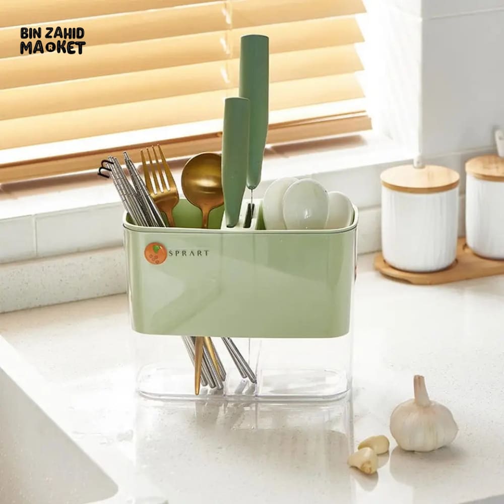DURABLE CUTLERY HOLDER WITH LID