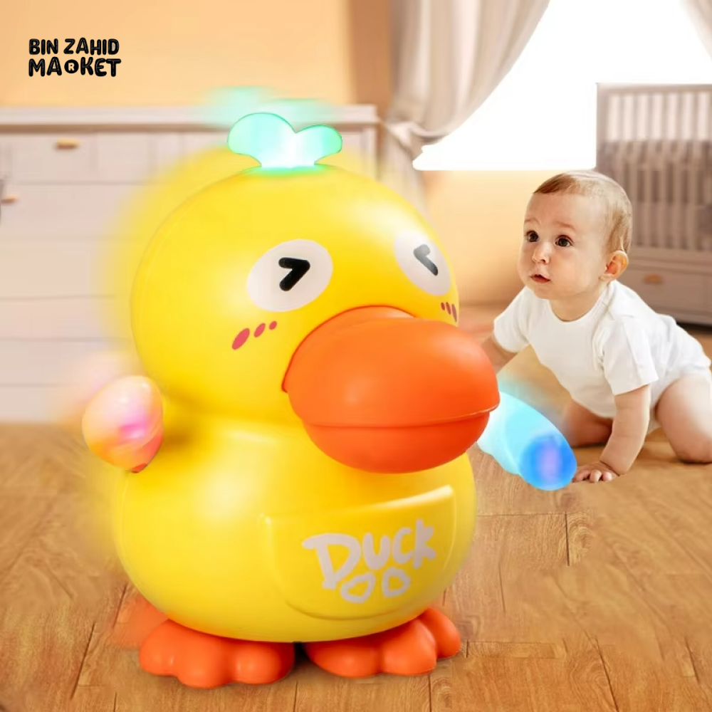 EARLY EDUCATIONAL MONTESSORI ELECTRONIC PETS – DANCING DUCK TOY WITH LIGHT & MUSIC FOR BABIES