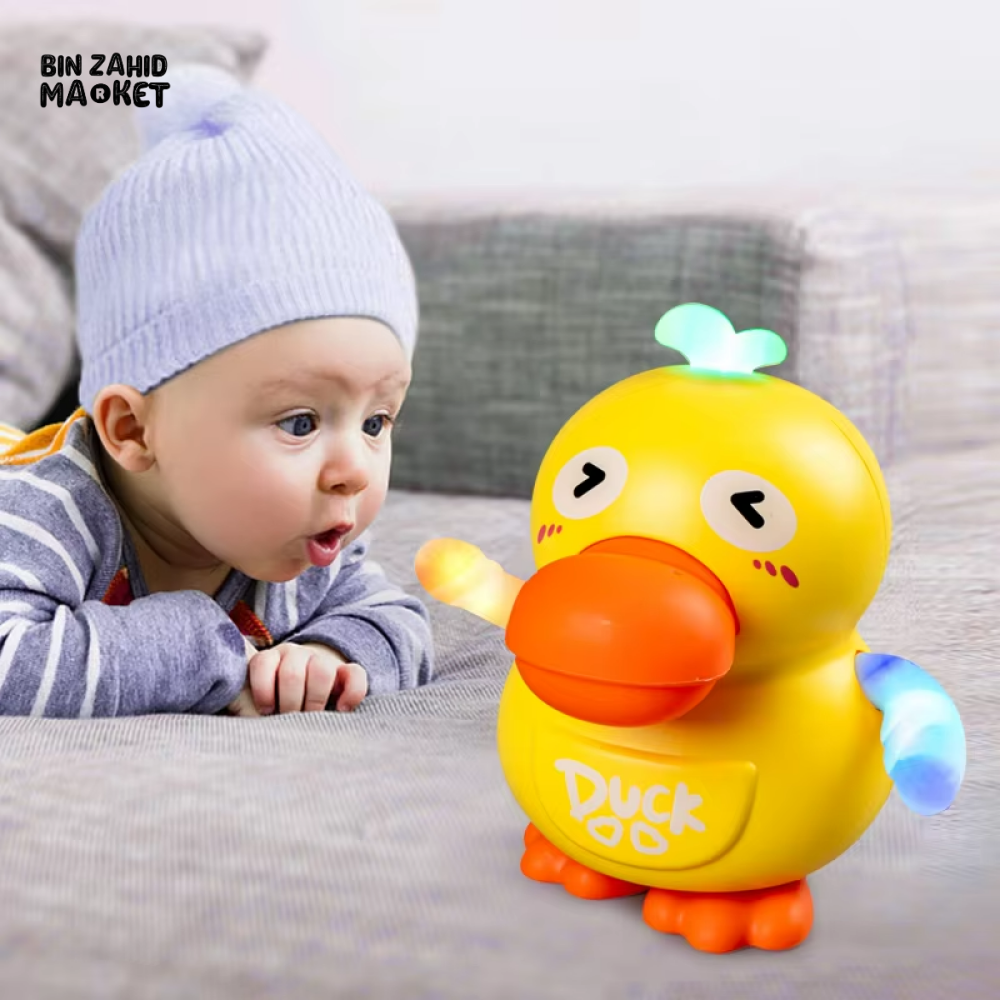 EARLY EDUCATIONAL MONTESSORI ELECTRONIC PETS – DANCING DUCK TOY WITH LIGHT & MUSIC FOR BABIES
