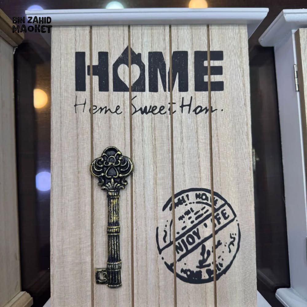 EASY INSTALLATION KEY STORAGE BOX HOLDER BOX WALL ART DECOR - HOME SWEET HOME