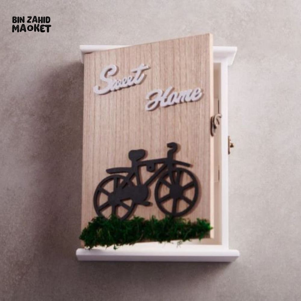 EASY INSTALLATION KEY STORAGE BOX HOLDER BOX WALL ART DECOR - SWEET HOME