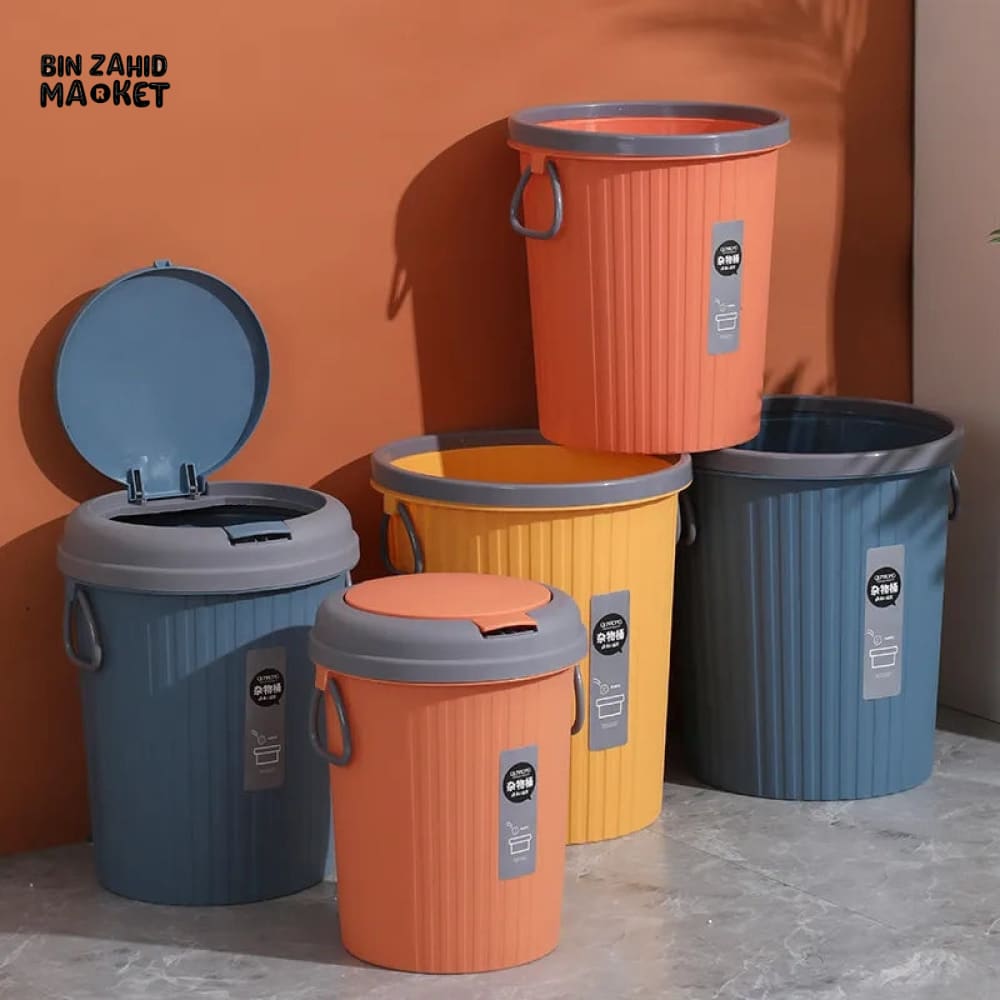 ECO-FRIENDLY TRASH BIN WITH LID