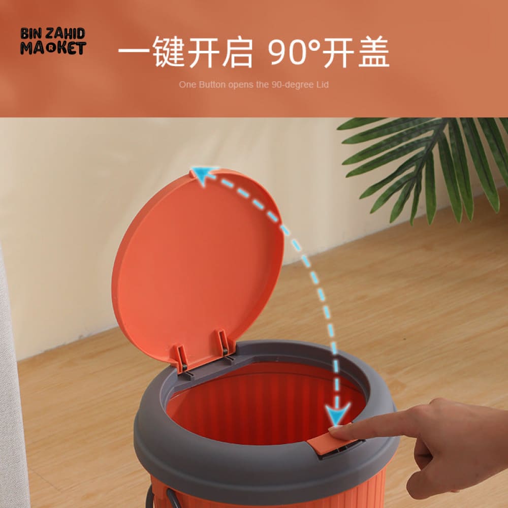 ECO-FRIENDLY TRASH BIN WITH LID