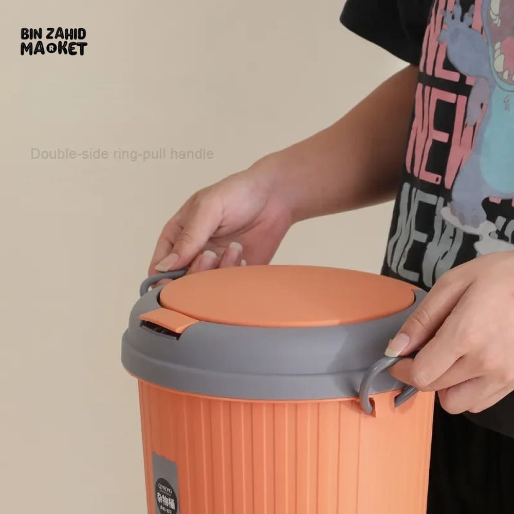 ECO-FRIENDLY TRASH BIN WITH LID