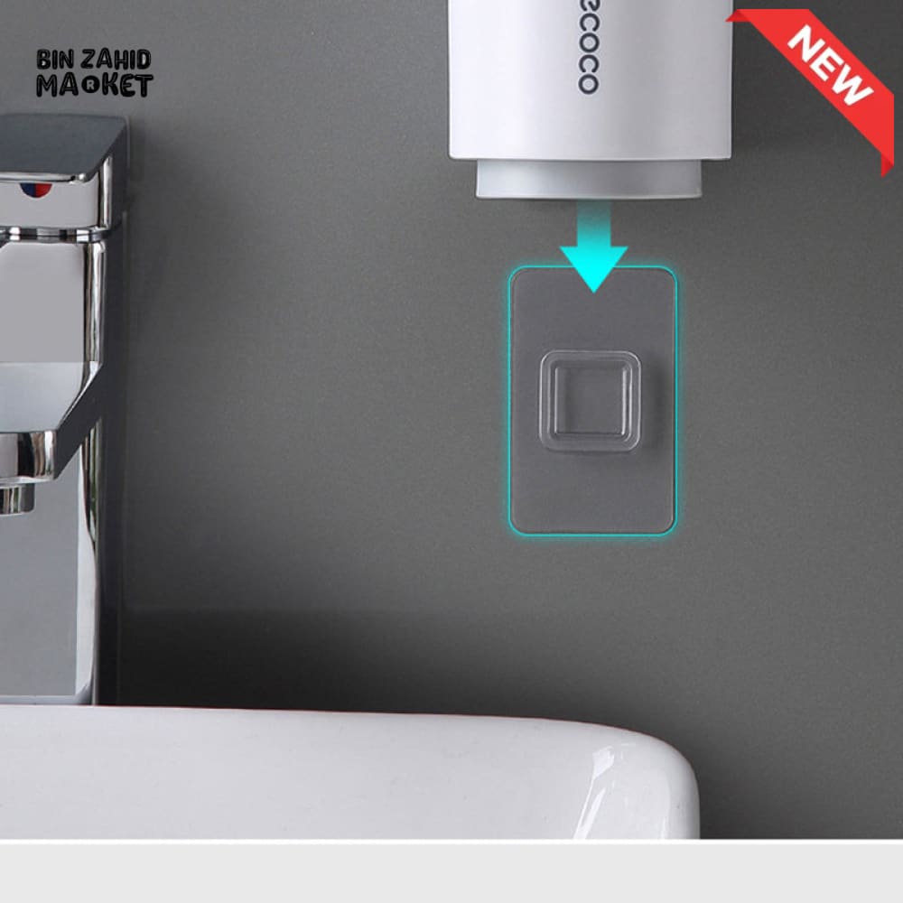 ECOCO AUTOMATIC TOOTHPASTE DISPENSER WITH TOOTHBRUSH HOLDER – MODERN BATHROOM ACCESSORY