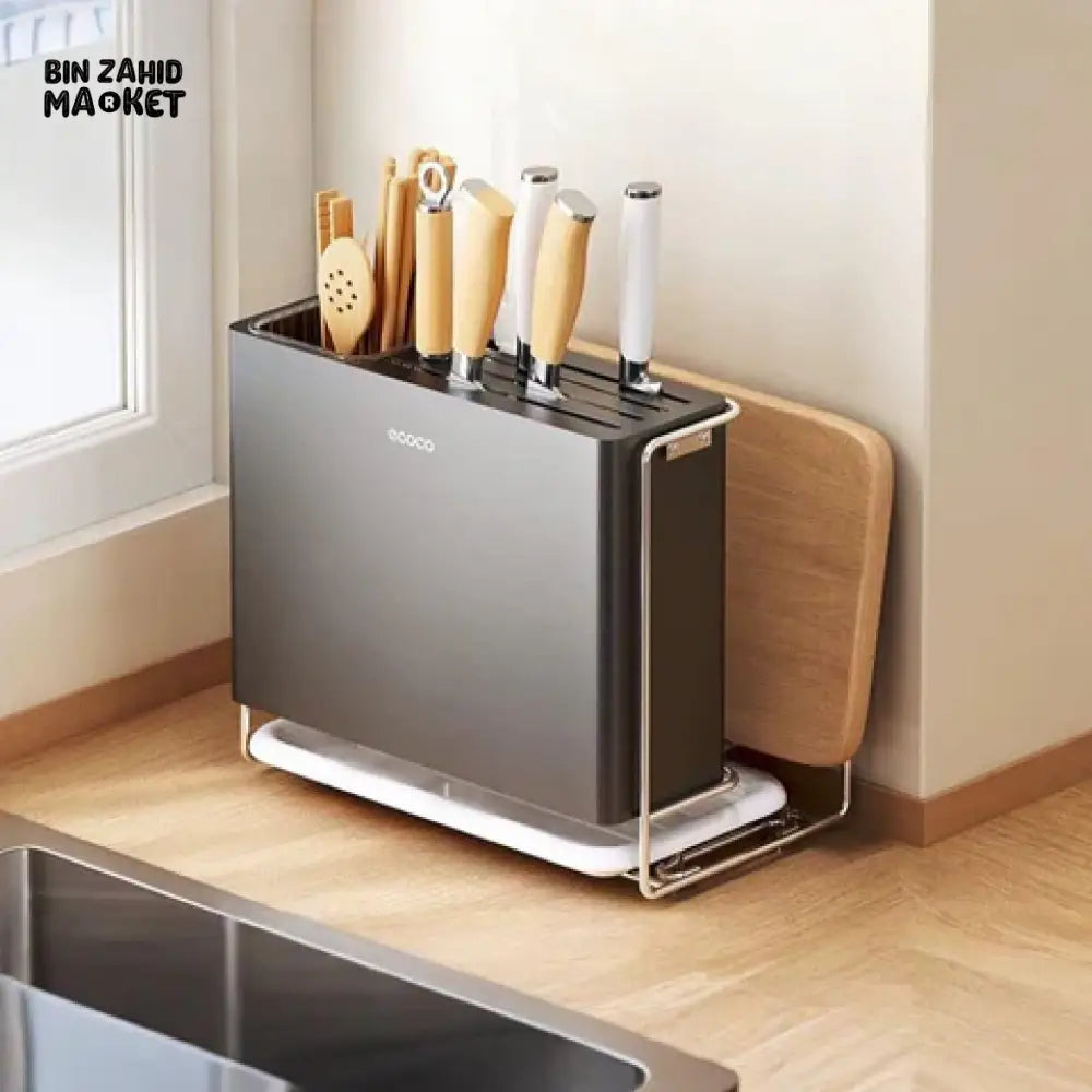 ECOCO COUNTERTOP KNIFE RACK – CUTTING BOARD SPOON & CHOPSTICK HOLDER