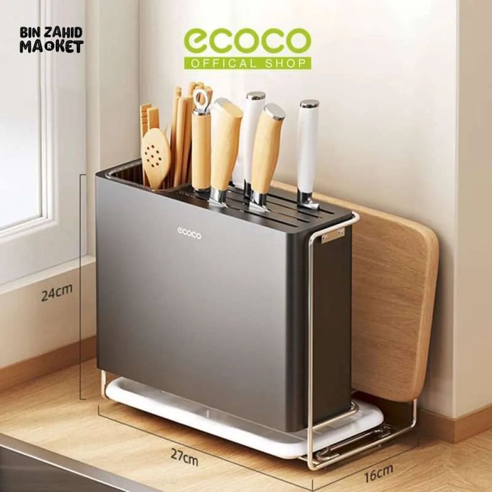 ECOCO COUNTERTOP KNIFE RACK – CUTTING BOARD SPOON & CHOPSTICK HOLDER
