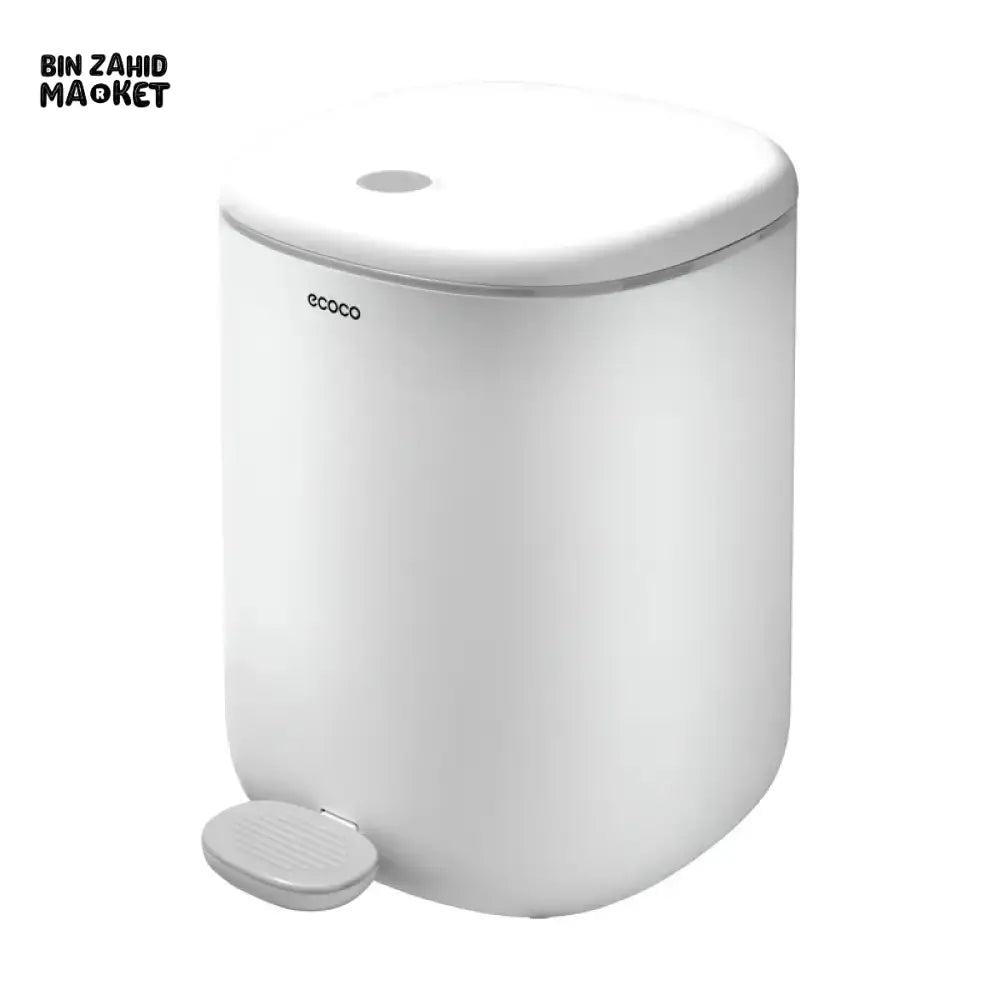 ECOCO FOOT-PEDAL TRASH CAN WITH LID 11L – LARGE-CAPACITY COVERED DUSTBIN FOR KITCHEN BATHROOM BEDROOM & LIVING ROOM