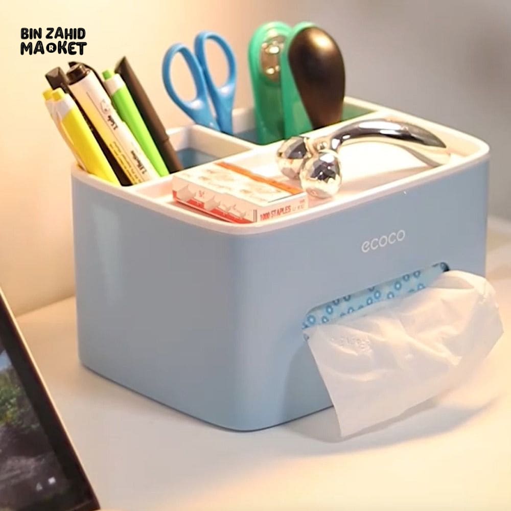 ECOCO MULTIFUNCTION TISSUE HOLDER – WATERPROOF 2-COMPARTMENT REMOTE STORAGE