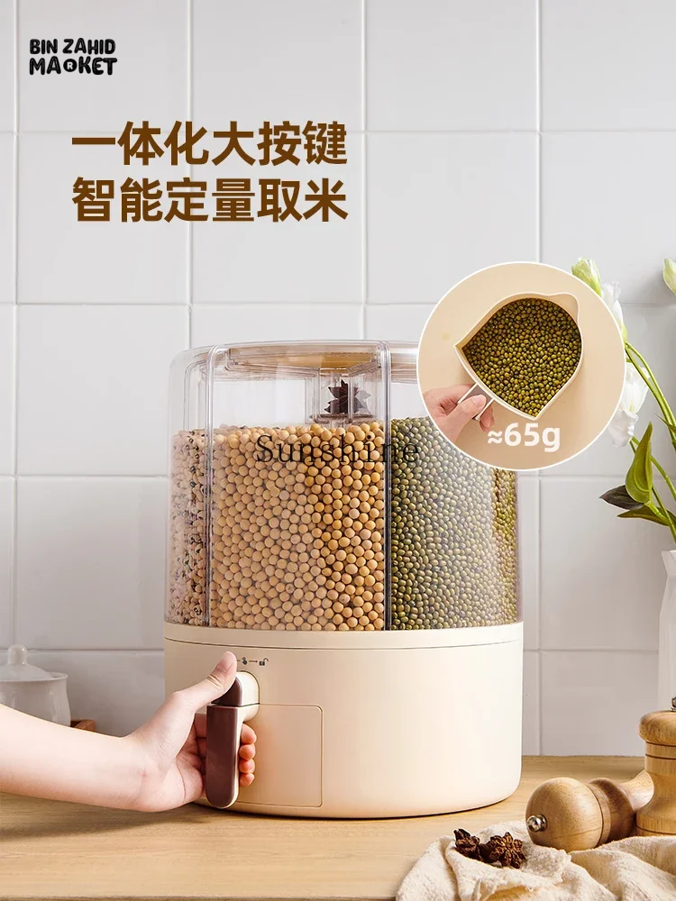 ECOCO ROTATING GRAINS STORAGE BOX – DIVIDED RICE & CEREAL DISPENSER 10KG