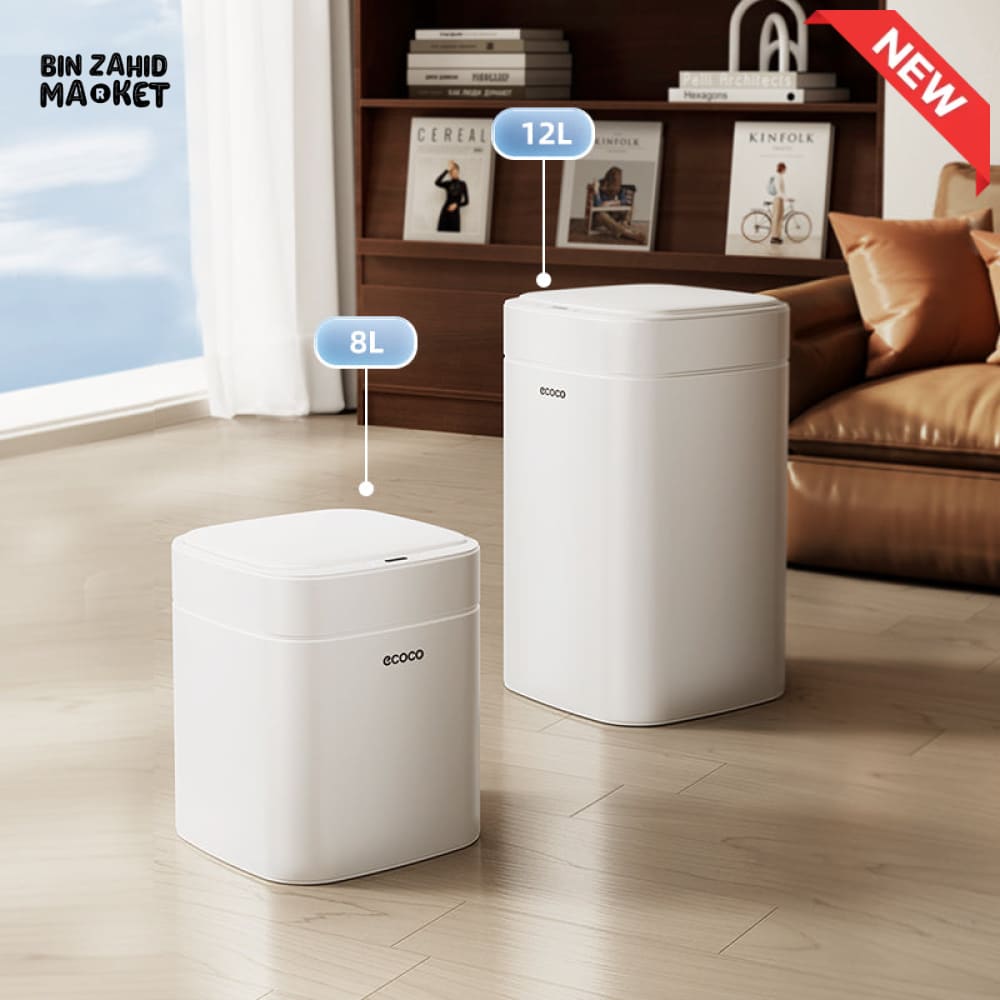 ECOCO SMART SENSOR TRASH CAN 12 LITRE – HANDS-FREE AUTOMATIC DUSTBIN