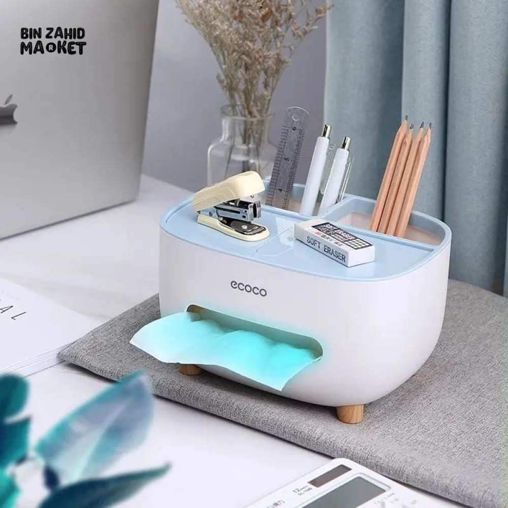 ECOCO TISSUE BOX WITH MULTIFUNCTIONAL HOLDER